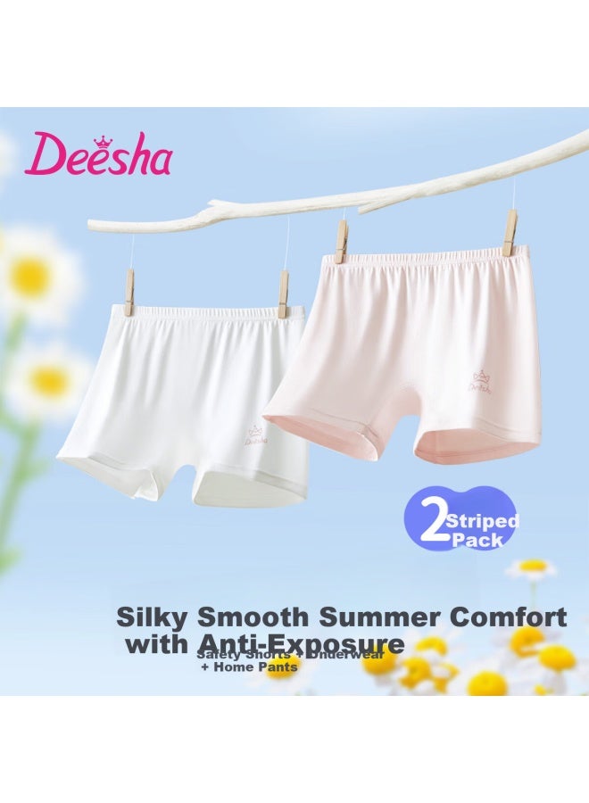 Deesha Girls Anti-exposure Safety Shorts Underwear 2-in-1 Summer Thin Antibacterial Crotch Boxer Briefs Children's Leggings 7a - Image 1