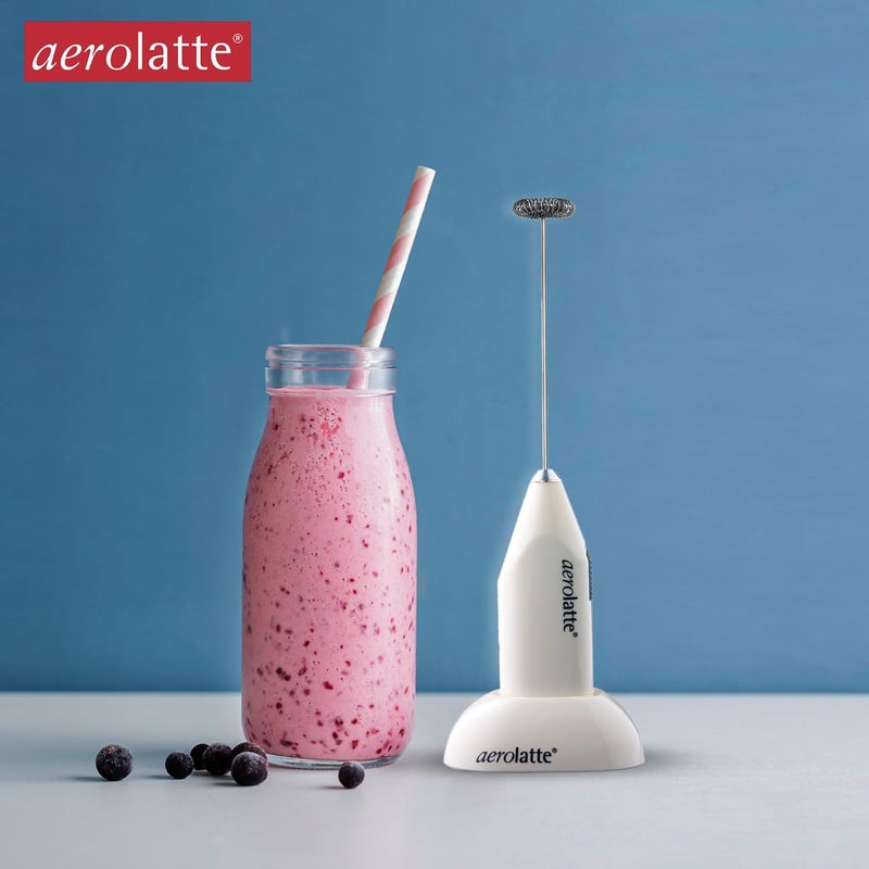 إيرولات مُخَفِّق حليب Aerolatte مع حامل للعداد، المُخَفِّق الأصلي الخالي من البخار، عاجي، مع بطاريات - Image 3