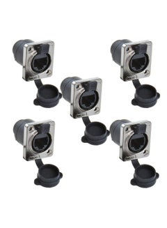 ANMBEST 5PCS Panel Mounting RJ45 Waterproof Cat5/5e/6 8P8C