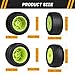 CrazyHobby Preglued Tires and Wheels Front Rear for Losi MiniT 20 Green Rims - Image 4