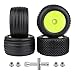 CrazyHobby Preglued Tires and Wheels Front Rear for Losi MiniT 20 Green Rims - Image 2