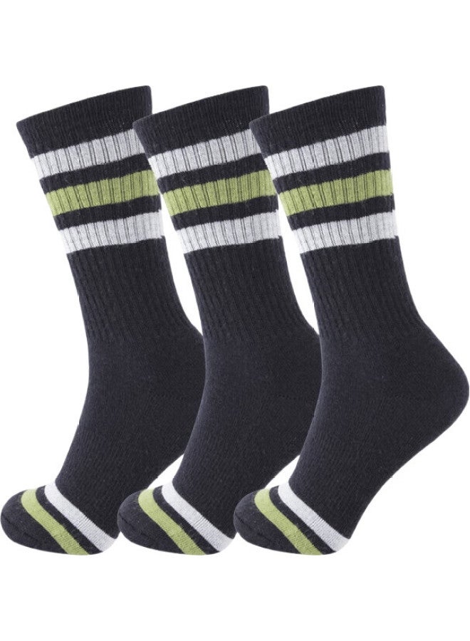 MD High-Top Thick Warm Wool Socks, Winter Snow Protection, Cold-Resistant Terry Men'S Socks, Long Socks For Women, 3 Pairs Per Pack - Image 3