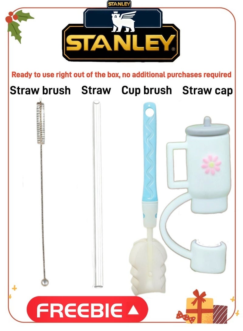 Stanley Quencher H2.0 FlowState Stainless Steel Vacuum Insulated Tumbler with Lid and Straw for Water, Iced Tea or Coffee, Smoothie and More, Rose Quartz, 40 oz Stainless Steel 32x15x 10cm - Image 2