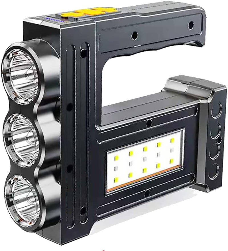 LED Flashlight: 1000 Lumens IPX6 Waterproof USB Rechargeable - 500M Range Reverse Charging Function Handheld Work Light for Outdoor Camping Job Site Emergency Use - Image 1