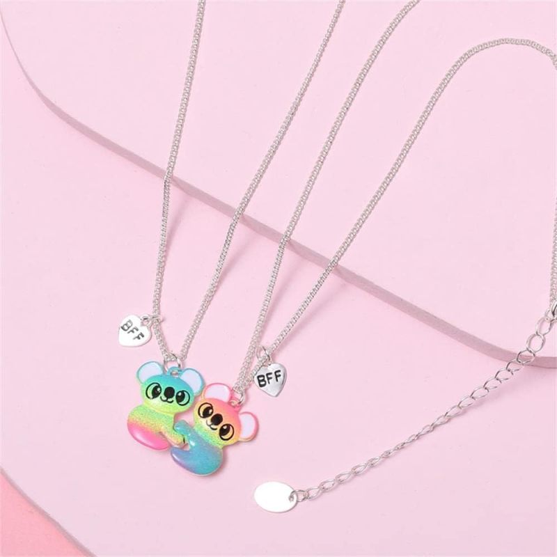 Magnetic Necklace Set 18-Inch + 3-Inch Extender Unbreakable Alloy Charm - Secure Magnetic Closure Half-Heart Pendant for Best Friends, Couples And Gift Recipients - Image 2