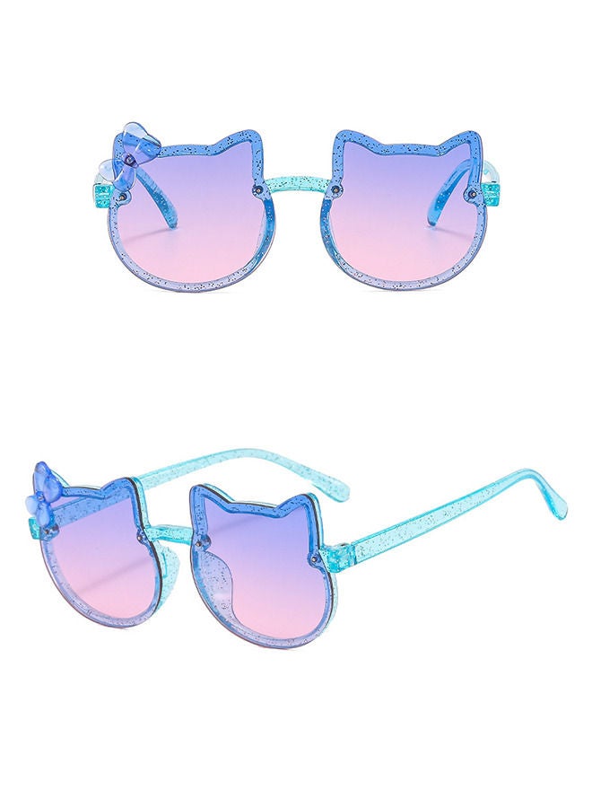 Depend Kids Sunglasses 2 Pieces Lovely Cat Shaped Child Sunglasses Polarized Sunglasses Neon Sunglasses UV Protection for Kids Boys Girls of 3-10 Years Old Birthday Party Beach Pool Supplies - Image 2