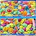 LHSYFBZ 62Pcs Magnetic Fishing Game for Kids Bathtub Kiddie Party Toy Plastic Floating Fish with Pole Rod Net Bath Toys for Kids Ages 48 - Image 4