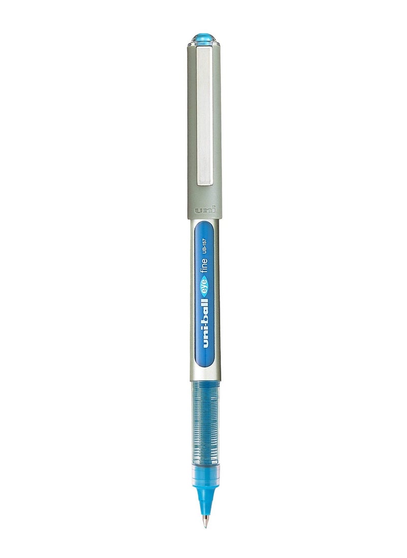 Uniball 1-Piece Eye Fine Rollerball Pen 0.7mm Tip Light Blue Ink 