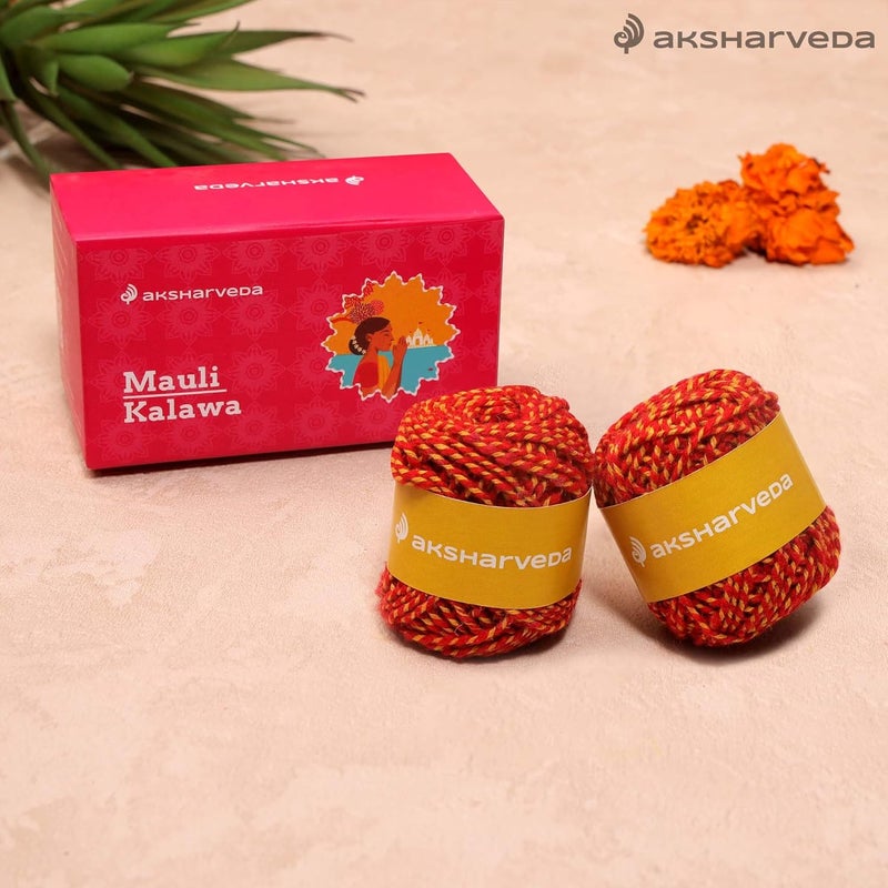 Aksharveda خيط ماولي المقدس من أكشارفيدا - عبوة من 2 - Image 3