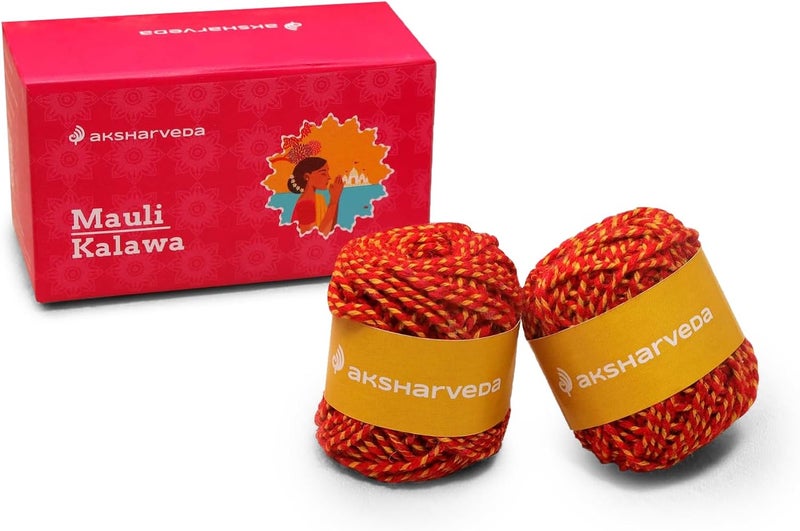 Aksharveda خيط ماولي المقدس من أكشارفيدا - عبوة من 2 - Image 1