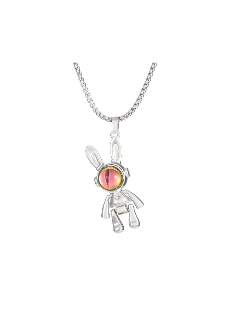 Satinior Punk Space Bunny Necklace Sweater Chain  - Image 1