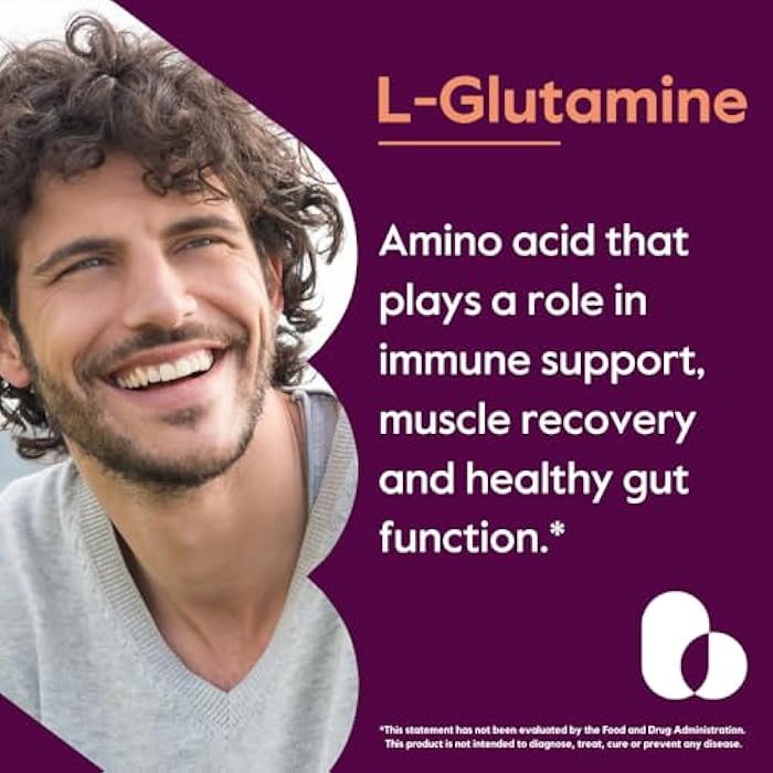 BESTVITE L-Glutamine 500mg per Capsule (240 Capsules) - No Dicalcium Phosphate - No Stearates - Non GMO - Gluten Free - Gut Health Support - Image 3
