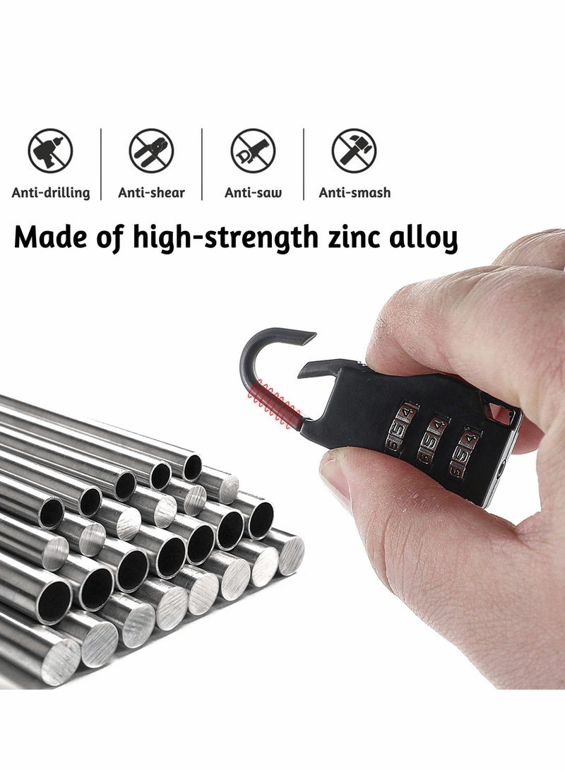 أقفال حقائب سفر ملونة بترتيب رقمي مكون من 3 أرقام للحقائب والحقائب المحمولة وخزائن التخزين - Image 2