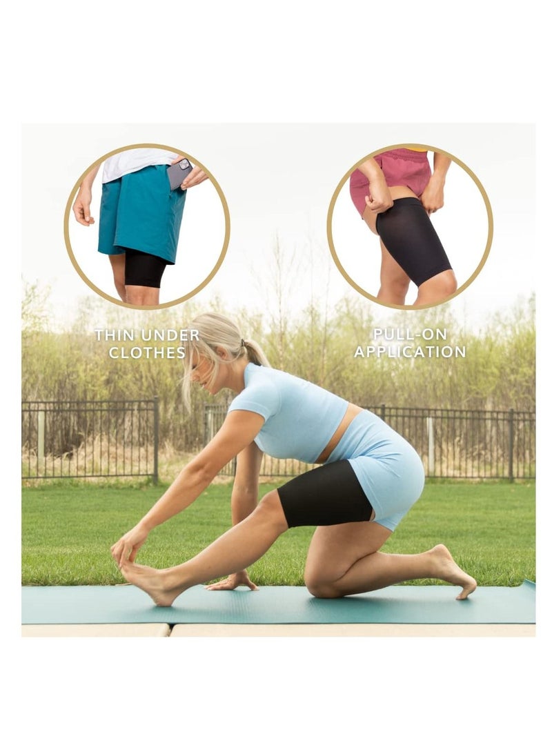 SYOSI - SYOSI, Compression Thigh Sleeve, Leg Hamstring Support Wrap Brace for Men and Women Torn or Pulled Hamstring, Sore Muscle Cramps, Recovery Relief, Elastic Anti Slip - Image 1