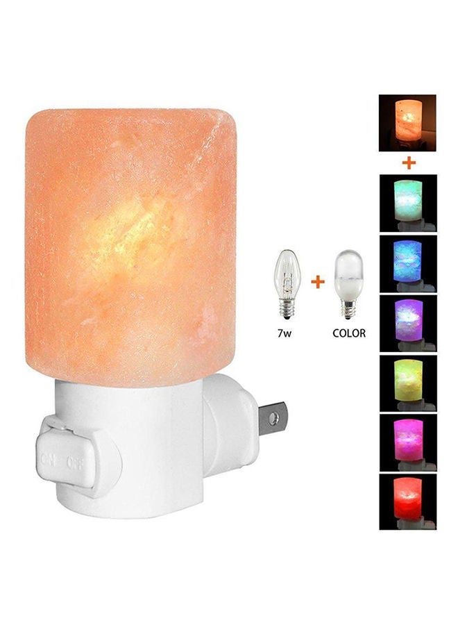 NIBEMINENT Crystal Salt Wall Night Light Orange 13 x 5cm - Image 2