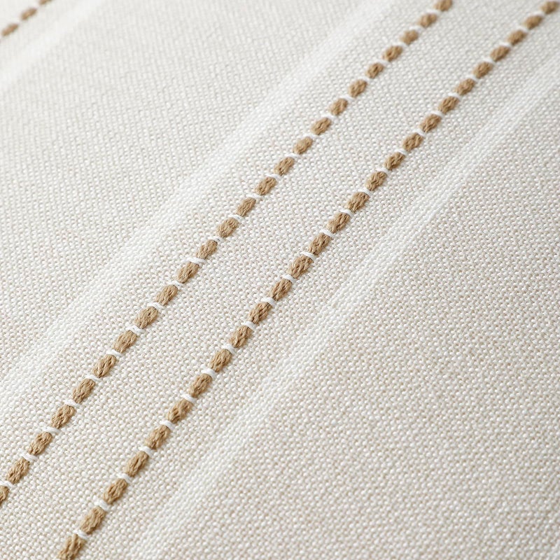 Hckot Throw Pillow Covers 20x20 Set of 2 Tan Pillow Covers Farmhouse Decorative Pillows Textured Linen Square Cushion Covers for Sofa Couch Bed Living Room Decor(Tan) - Image 3