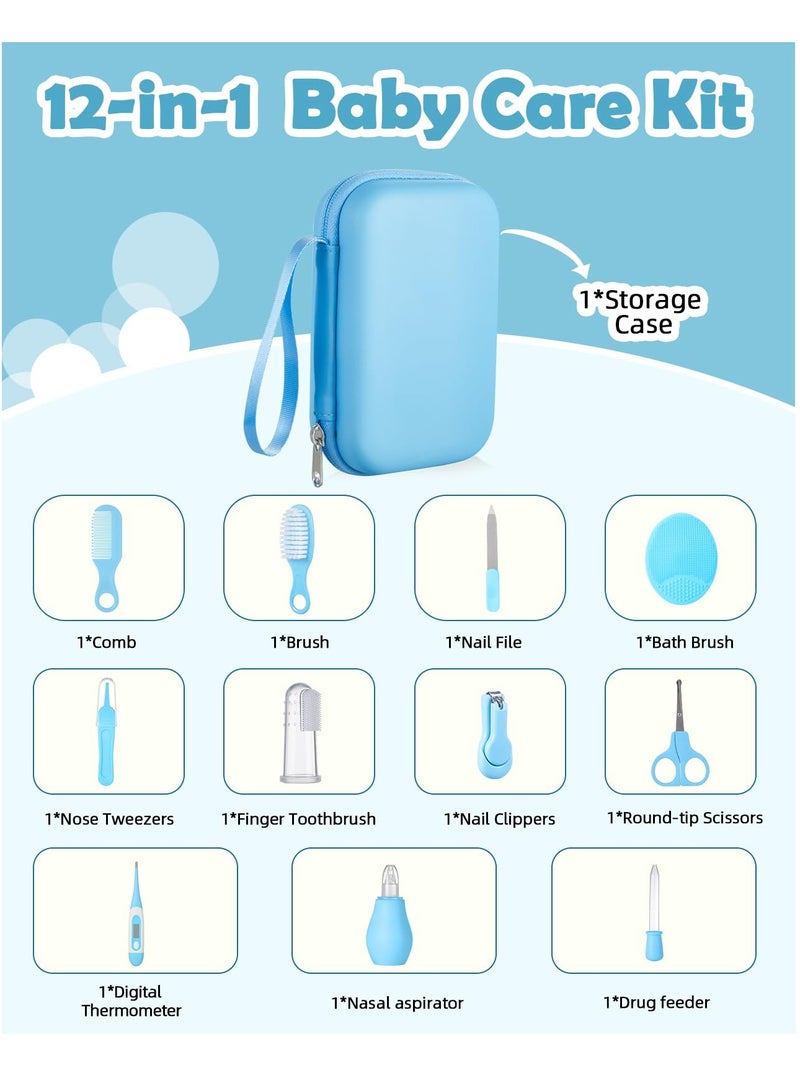 12 in 1 Baby Healthcare and Grooming Kit, Safety Newborn Nursery Baby Care Kit, with Hair Brush Comb, Nail Clipper, Thermometer, Baby Registry Search, Newborn Essentials Girls Boys - Image 2
