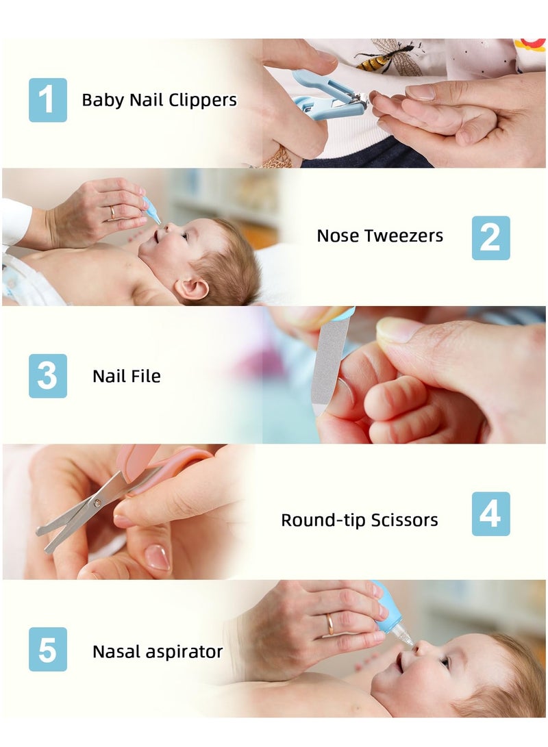 12 in 1 Baby Healthcare and Grooming Kit, Safety Newborn Nursery Baby Care Kit, with Hair Brush Comb, Nail Clipper, Thermometer, Baby Registry Search, Newborn Essentials Girls Boys - Image 5