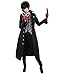 miccostumes Mens Costume Anime Thief Cosplay Black Anklelength Tailcoat Shirt Gloves and Eye Coveringmen s - Image 2