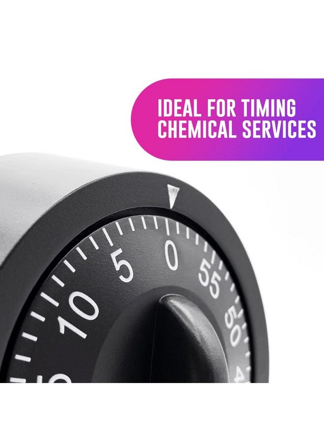 Colortrak 60 Minute Wind Up Timer, Visual Mechanical Timer, from 0 to 60 Minutes, for Kitchen, Hair Color Processing, Tanning, Kids' Home and Classroom Activities or Timeouts, Black - Image 4