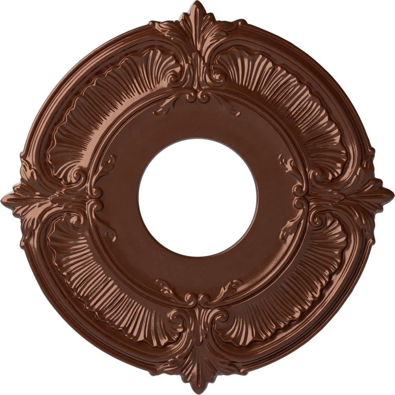 Ekena Millwork CM12ATCPS Attica Ceiling Medallion (Fits Canopies up to 3 1/2"), Hand-Painted Copper Penny - Image 1