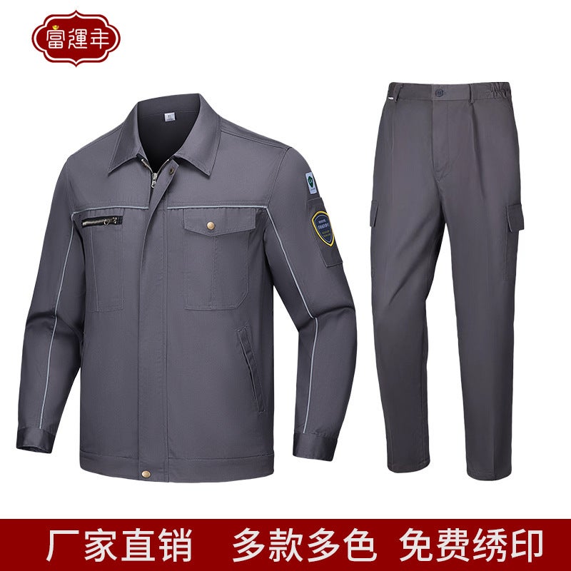 Protective Flame-Retardant Work Clothes, High-Temperature Resistant Work Clothes Suit, Acid And Alkali Resistant Labor Protection Clothing, Long-Sleeved Anti-Static Suit - Image 1