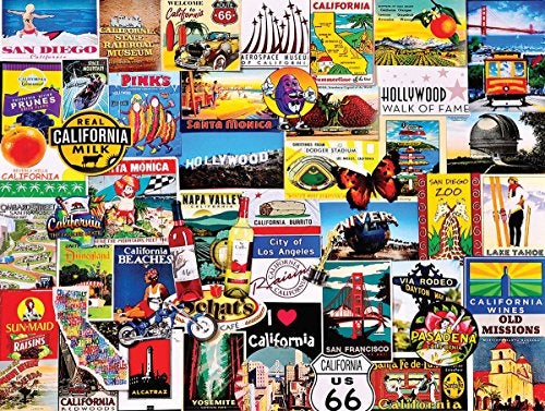 White Mountain Puzzles I Love California - 1000 Piece Jigsaw Puzzle - Image 1