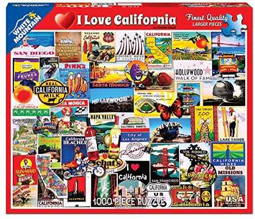 White Mountain Puzzles I Love California - 1000 Piece Jigsaw Puzzle - Image 2