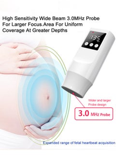 Chixing Doppler Fetal Heart Rate Monitor, Ultrasonic Fetal Doppler for Pregnancy  - Image 3