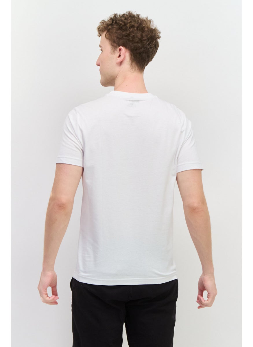 Free Soul Men Crew Neck Short Sleeve Graphic Printed T-Shirt, White  - Image 3