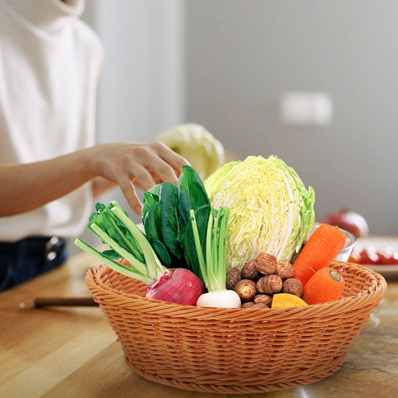 🍳 سلة تخزين منسوجة متينة وأنيقة مثالية لغرفة المعيشة أو المطبخ - Image 4