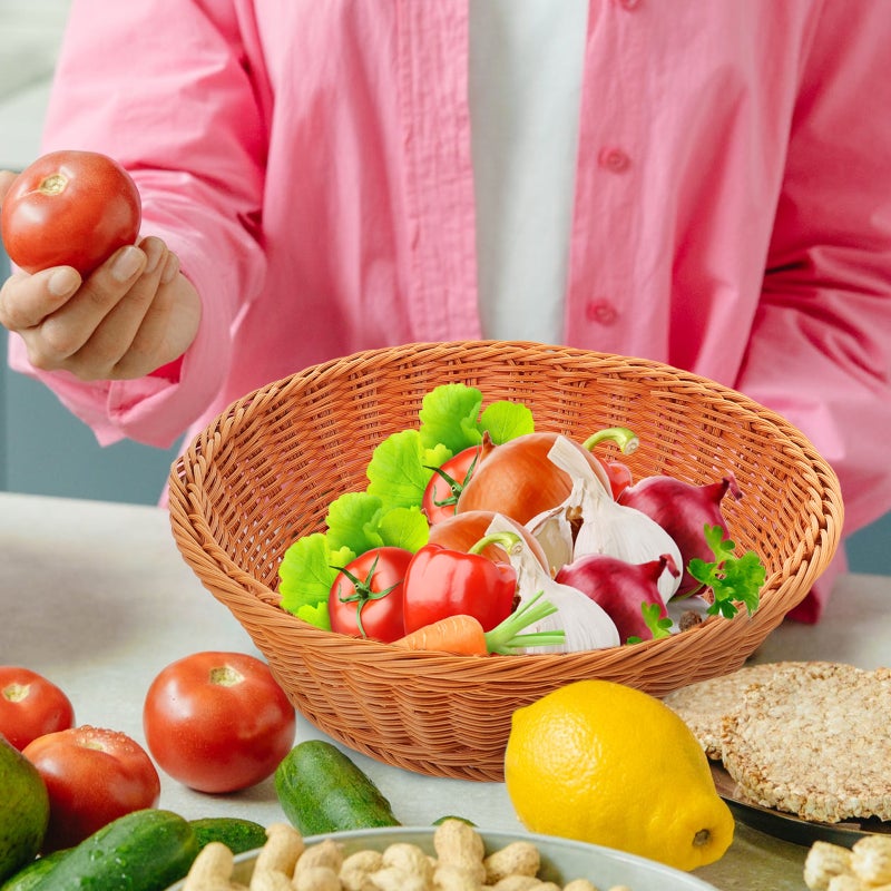 🍳 سلة تخزين منسوجة متينة وأنيقة مثالية لغرفة المعيشة أو المطبخ - Image 3