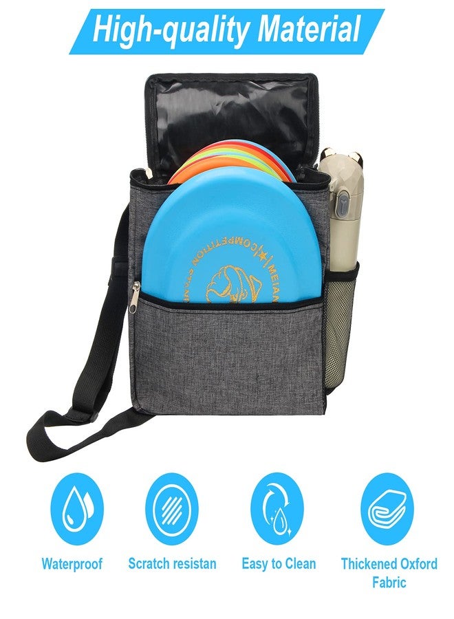 Windspeed Cadet Disc Golf Bag, Portable Waterproof Disc Golf Bag with 10 Discs Capacity, Pro Disc Golf Bag Small with Adjustable Strap, Starter disc Golf Bag for Women and Men (Grey) (rectangle) - Image 3