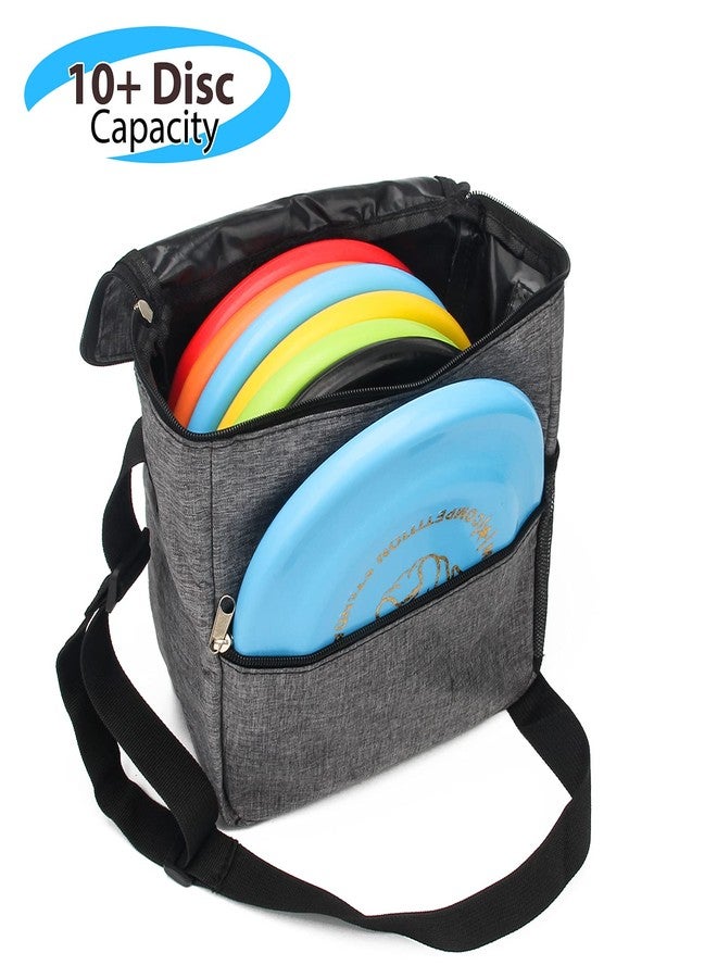 Windspeed Cadet Disc Golf Bag, Portable Waterproof Disc Golf Bag with 10 Discs Capacity, Pro Disc Golf Bag Small with Adjustable Strap, Starter disc Golf Bag for Women and Men (Grey) (rectangle) - Image 2