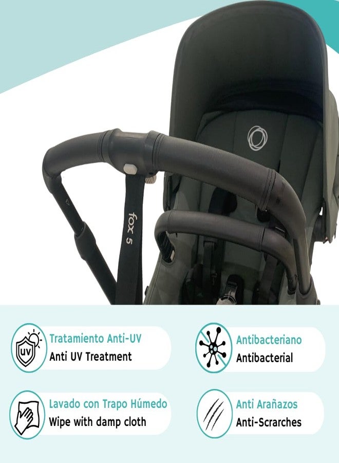 PROTEC TIF | Pack of Leatherette Protective Covers for Handlebar and Carrying Handle Compatible with Bugaboo FOX 5 - Image 5