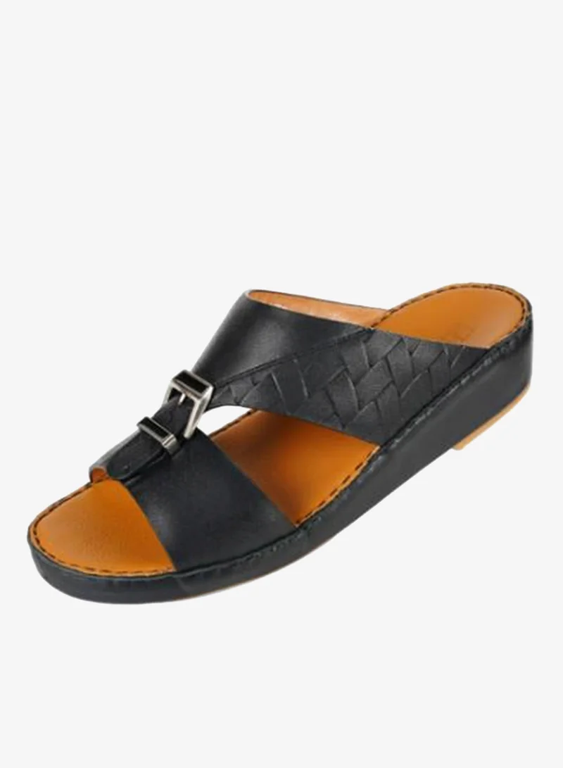 008-3506 Barjeel Mens Arabic Sandals  BSP1-04 Black