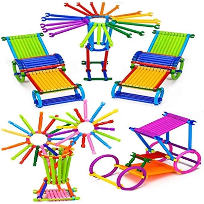 AM ANNA 500 PCS Smart Sticks Building Toy Building Blocks Different Shape Educational Construction Engineering Set 3D Puzzle, Interlocking Creative Connecting Kit - Image 5
