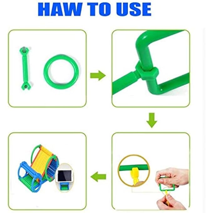 AM ANNA 500 PCS Smart Sticks Building Toy Building Blocks Different Shape Educational Construction Engineering Set 3D Puzzle, Interlocking Creative Connecting Kit - Image 4