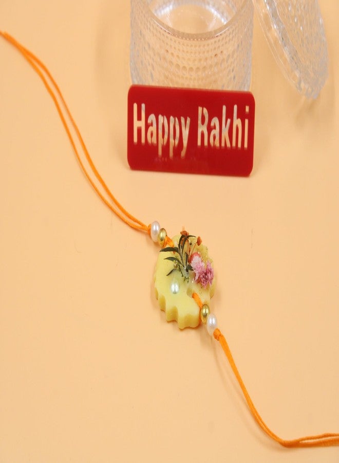 LUCES Scented Rakhi for Brother Sister Bhaiya Bhabhi Rakshabandhan Rakhi Bracelet Combo Gift with Happy Rakhi Cutout Set of 2 - Image 5