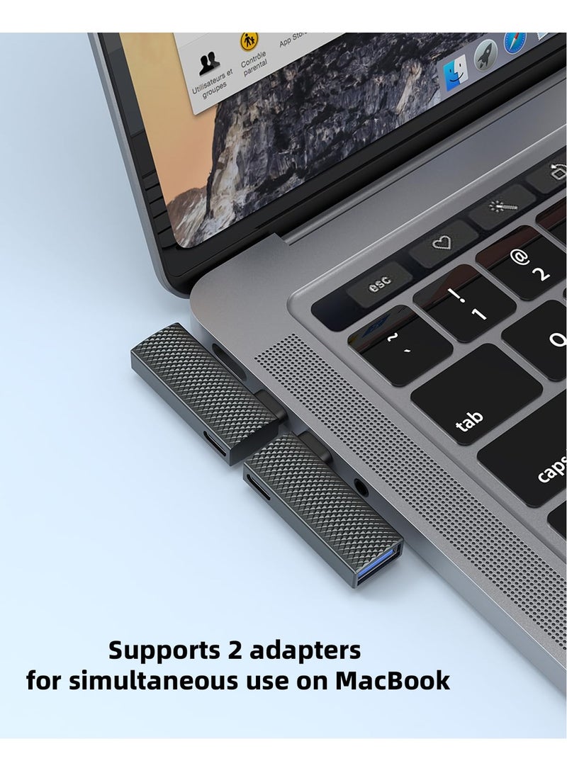 2-in-1 USB C to USB 3.1 Adapter with 100W Type C Charging Port, Thunderbolt 4/3 OTG Converter for Meta Quest 2, Steam Deck, Rog Ally, iPhone 15 Series, iPad, MacBook and More (Space Grey) - Image 4