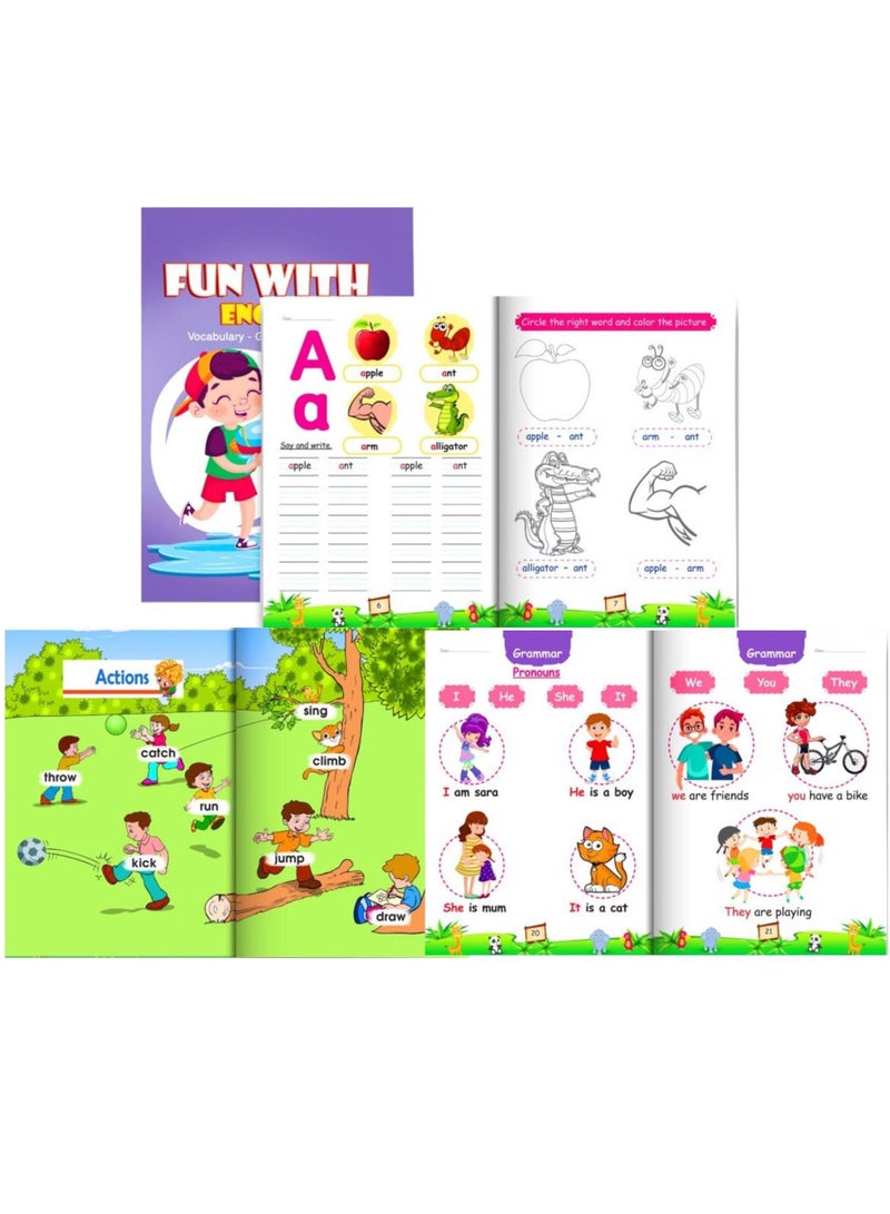 مجموعة تعليم اللغة الانجليزية مستوى ثاني من سن 6-9 سنوات 3 كتب تعليمية + فلاشة تعليمية - Image 2