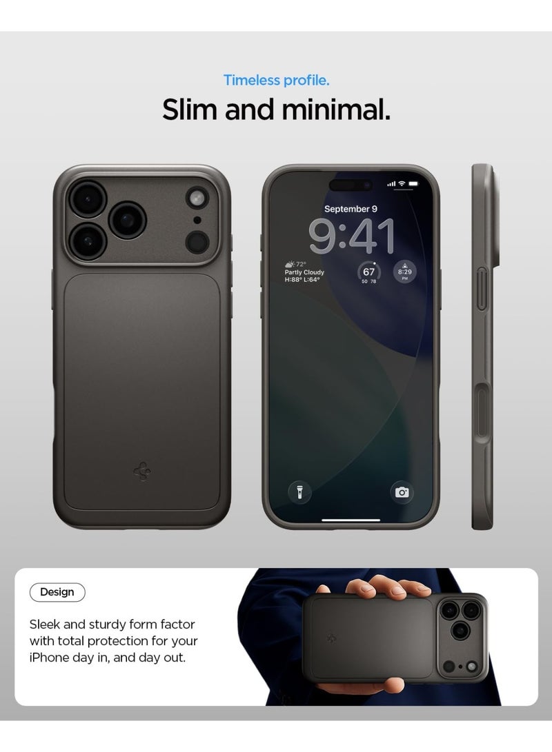 Spigen Thin Fit MagFit for iPhone 17 Pro Max MagSafe Case Cover - Gunmetal - Image 3