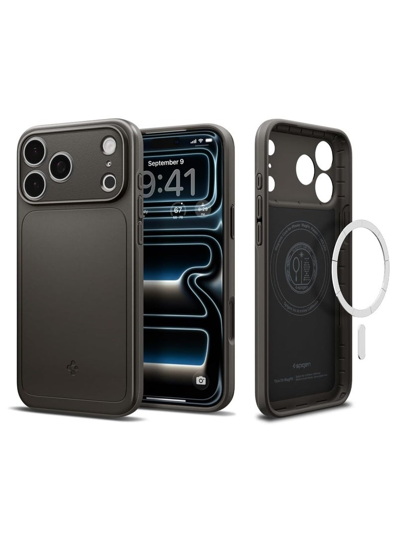 Spigen Thin Fit MagFit for iPhone 17 Pro Max MagSafe Case Cover - Gunmetal - Image 1