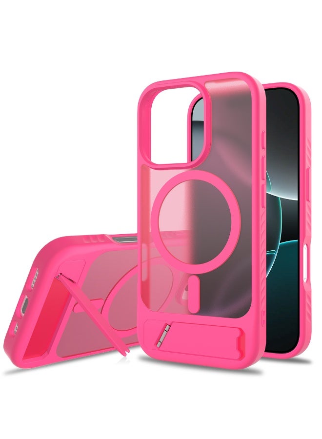 NIBEMINENT Skin Feels Scrub Protection Case With Magsafe For iPhone 16 Plus, Red