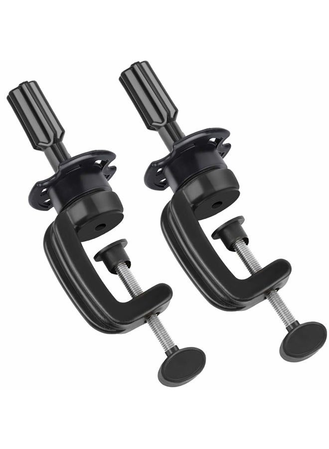 Teenitor Wig Mannequin Head Stand, 2 Pack Cosmetology Manikin Stand Mannequin Head Holder Clamp Black Wig Stand Holder - Image 1