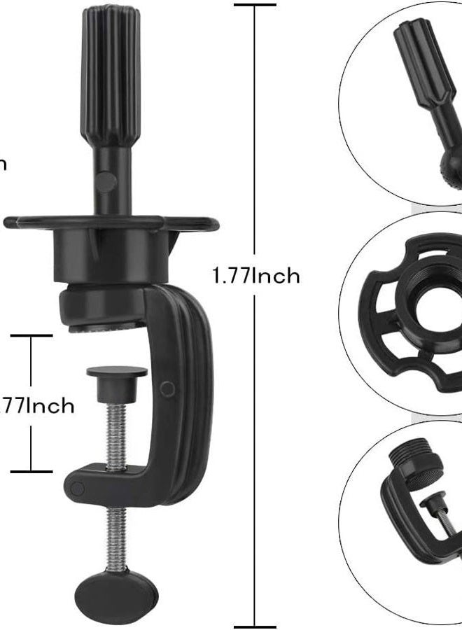 Teenitor Wig Mannequin Head Stand, 2 Pack Cosmetology Manikin Stand Mannequin Head Holder Clamp Black Wig Stand Holder - Image 2