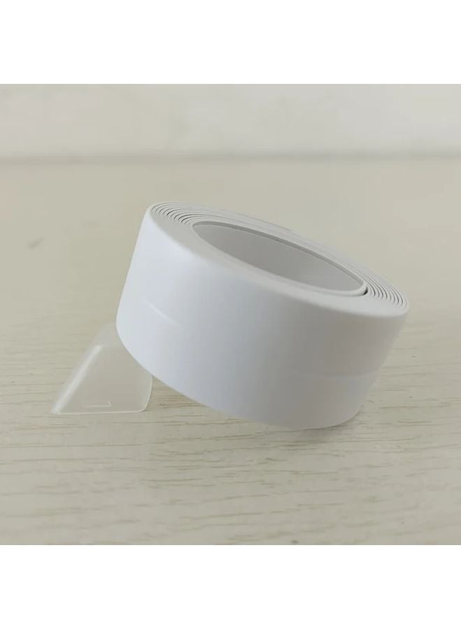 شريط سيليكون لاصق ذاتي أبيض مقاوم للماء للمطبخ والحمام والحوض - Image 1