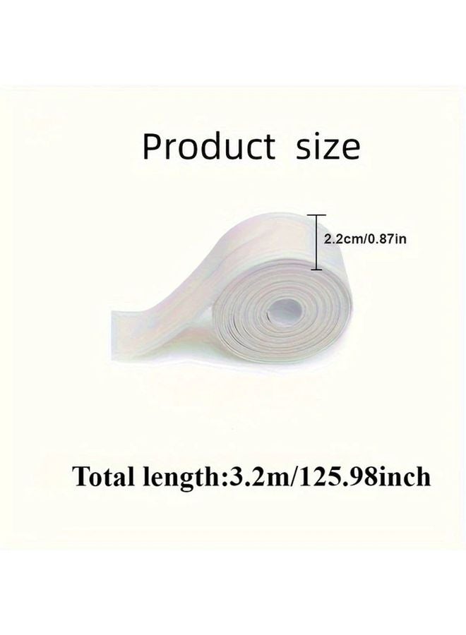 شريط سيليكون لاصق ذاتي أبيض مقاوم للماء للمطبخ والحمام والحوض - Image 4