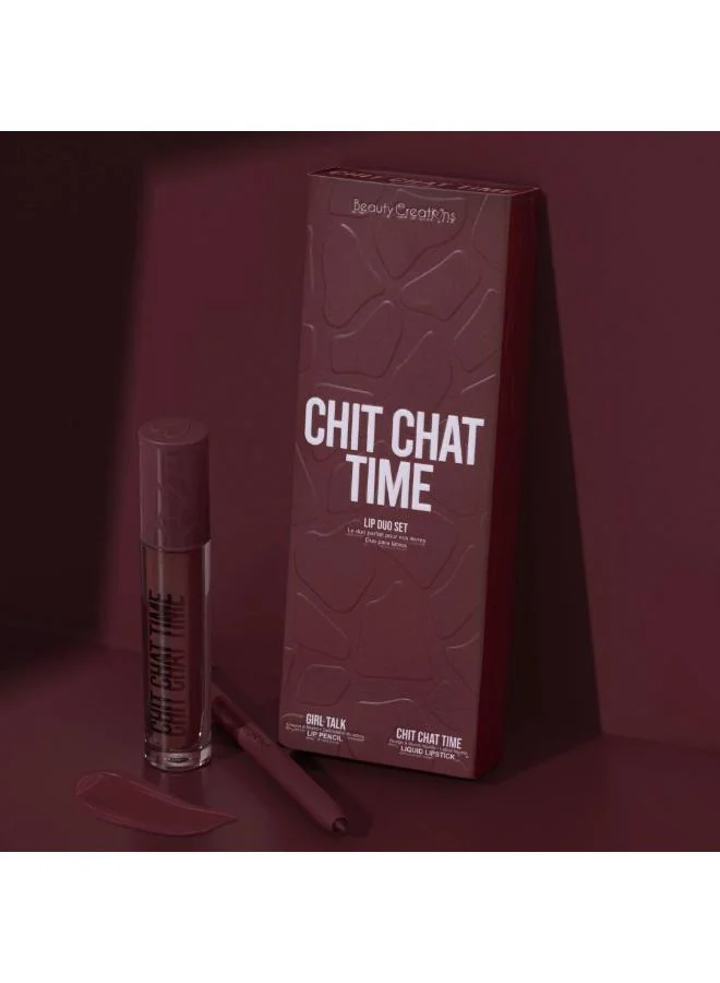 Beauty Creations Availabilippy -Lip Duo Lip Pencil +Lip Gloss  -Chit Chat Time