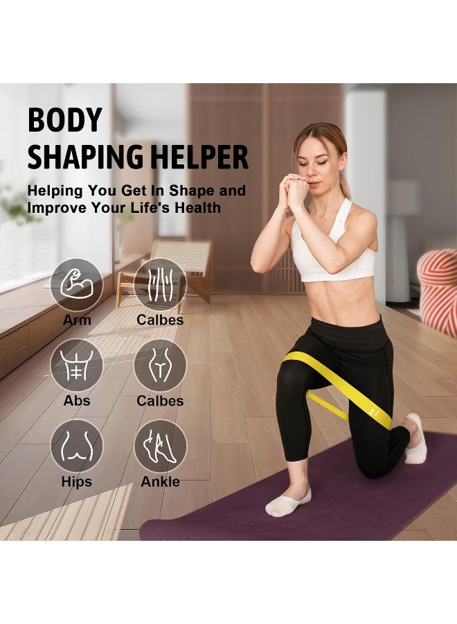 Kawkab Resistance Bands for Working Out, Exercise Bands Resistance Bands Set with 5 Resistance Levels, Multi-Colored Workout Bands for Indoor & Outdoor Fitness, Leg Strength Training, Yoga - Image 4